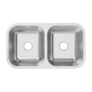 fregador de Cocina Doble 82x46x22cm. Acero Inoxidable. Superficie Cepillada.