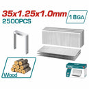 Grapas para clavadora de aire (2500 pcs) 35mm x 5.7mm cal.18