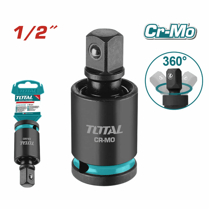 Junta Universal de 1/2" para Dado de Impacto. Acero Cr-Mo. Tratamiento térmico. Junta giratoria.