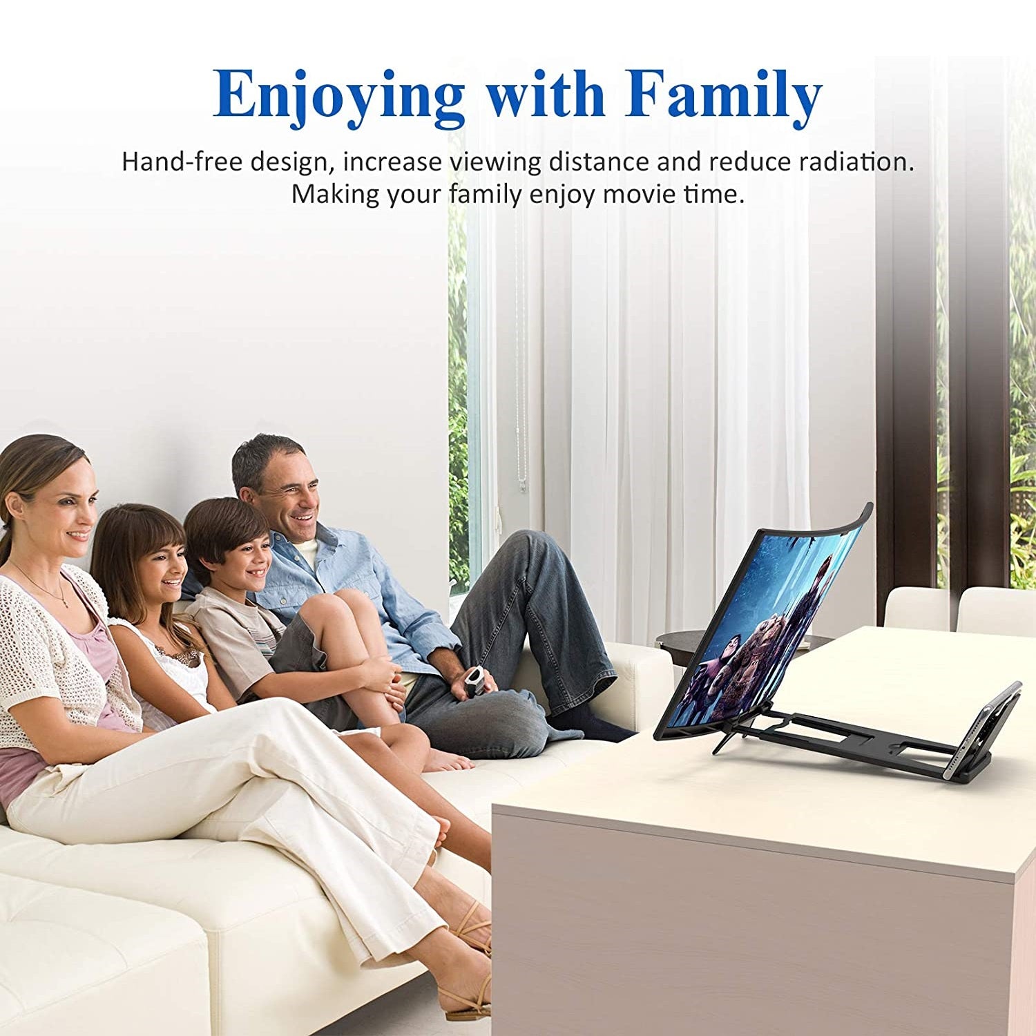 Amplificador de Pantalla de Celular, curva 3D, Full HD. Tamaño 12” Pulg.