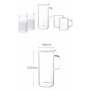 Jarra De Vidrio Con Tapa 1.2L Y Vasos (4 Unds)