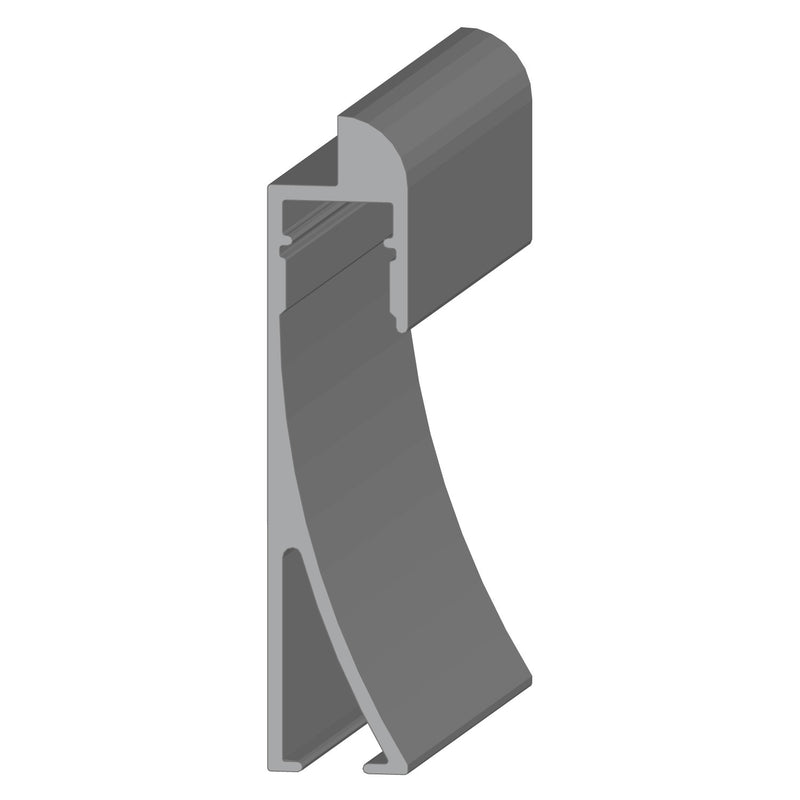 Zocalo - Rodapie para Instalacion de Alternative Wall. Altura 65mm. Largo 5.85 m. Color Silver