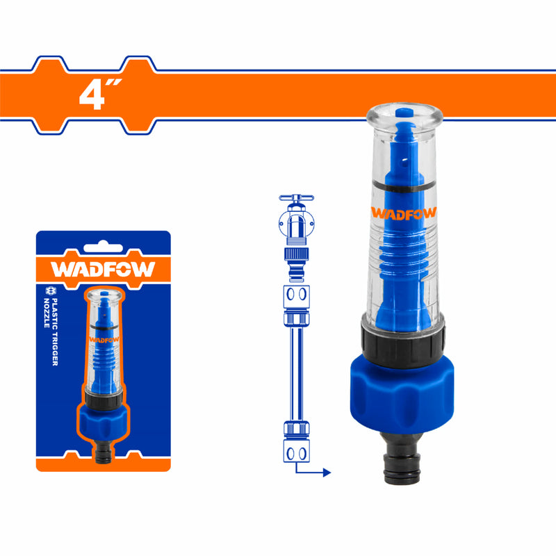 Lanza de Riego 4" con Rociado Ajustable 3 modos Chorro a Cono. Ideal Jardín y Limpieza. Varilla de agua.