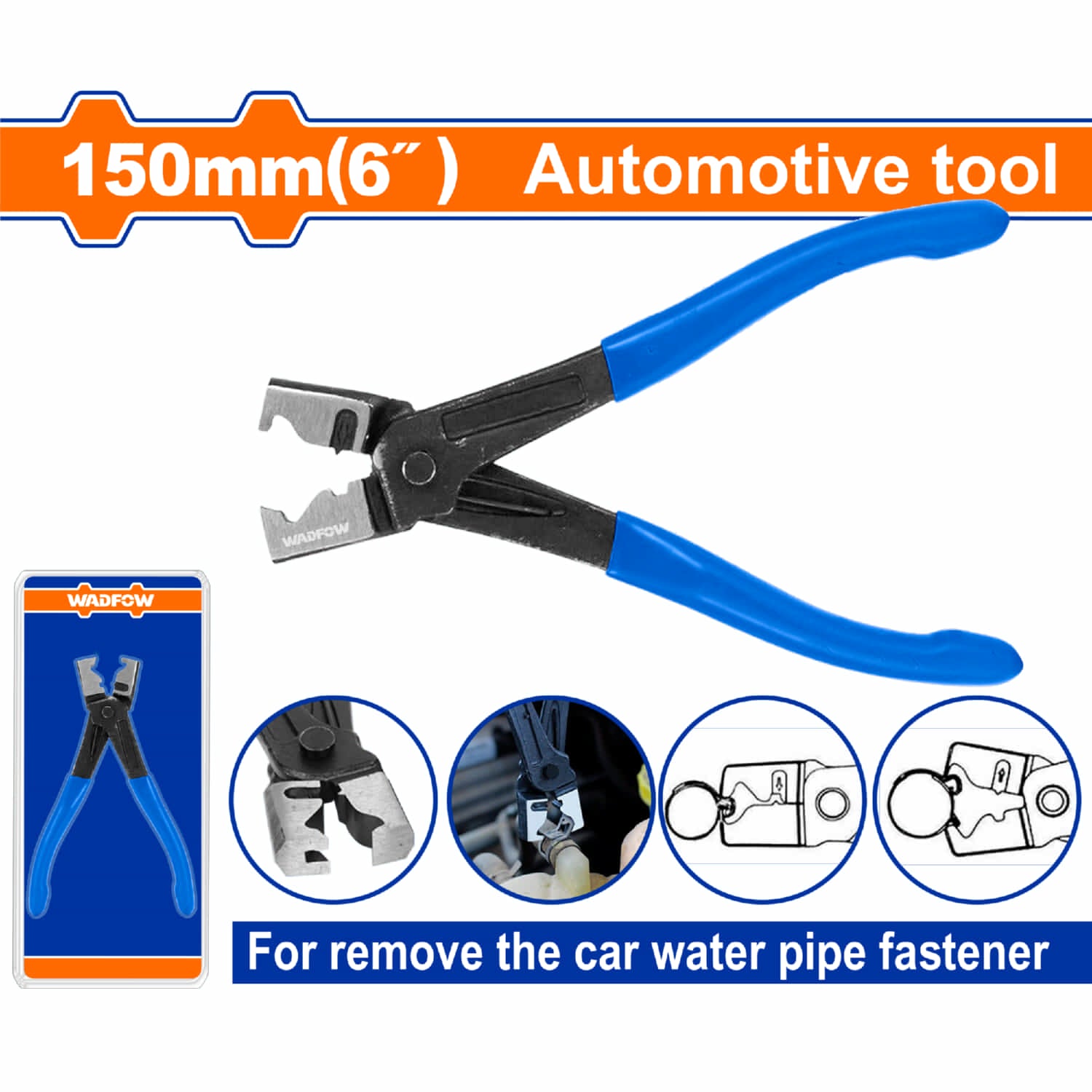 Pinza Clic R Abrazadera  6" Acero A3 Electrofosis para Sujetadores de Mangueras Reusables Automotriz