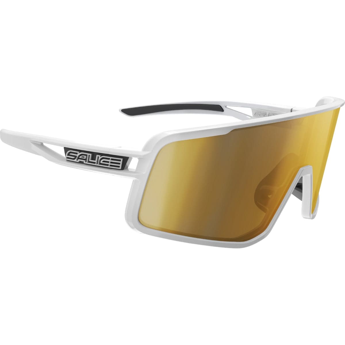 Lentes Con Diseño Muy Aerodinámico Para Ciclismo, Color Blanco/Dorado