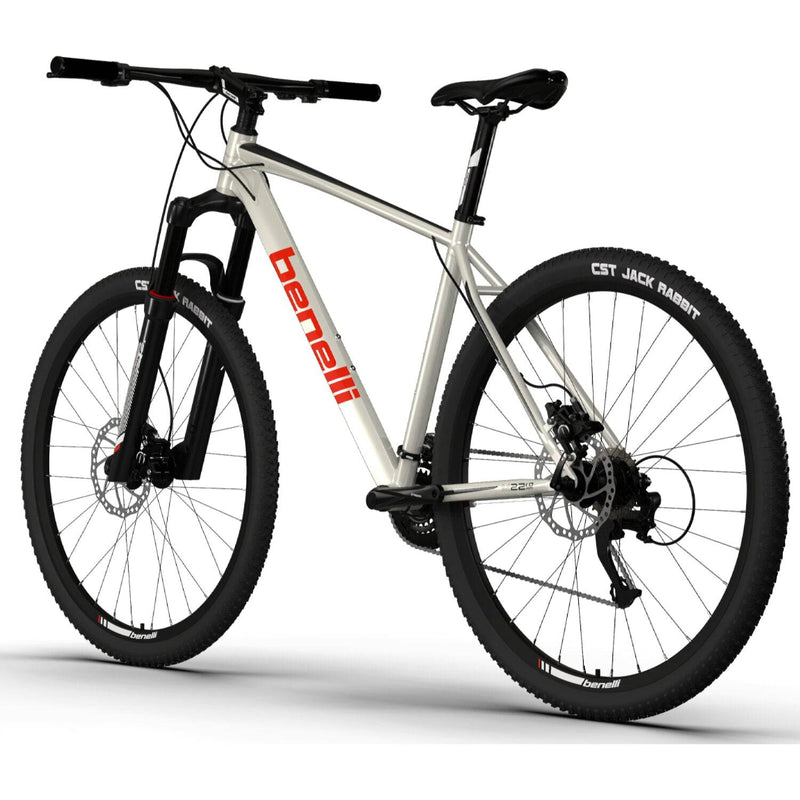 Bicicleta Montañera De Aluminio, Rin 29 MTB Benelli. Color Blanco / Rojo, Talla S