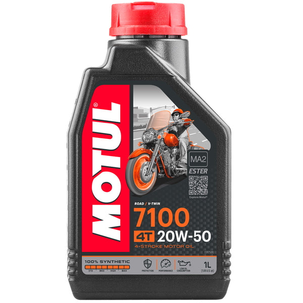 ACEITE LUBRICANTE 7100 4T 20W50 FULL SINTETICO MOTUL 1L API SL/SJ/SH/S