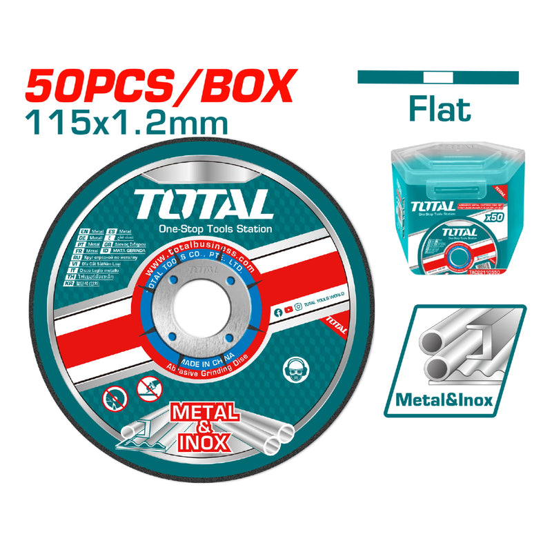 Kit en lata de 50 discos corte de metal y acero inoxidable.