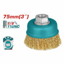 Disco de alambre 3" con rosca 5/8" 11 UNC. Diámetro alambre 0.3 mm