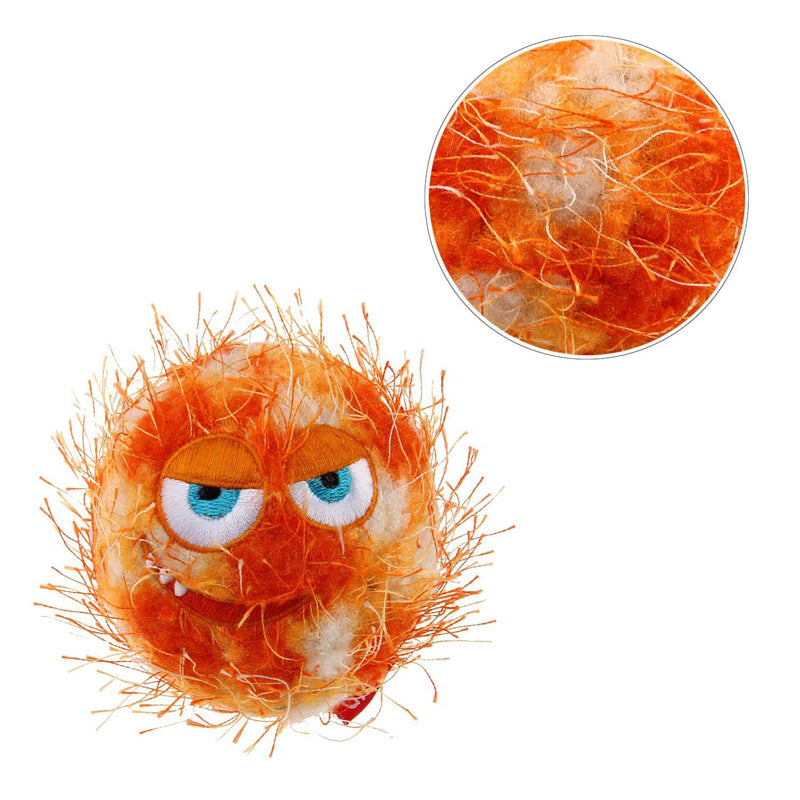 Pelota Crazy Ball Tela Naranja Para Mascota