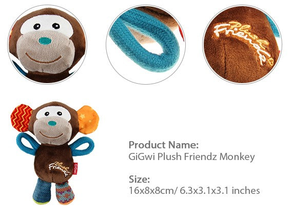 Juguete Plush Mono de tela para mascotas