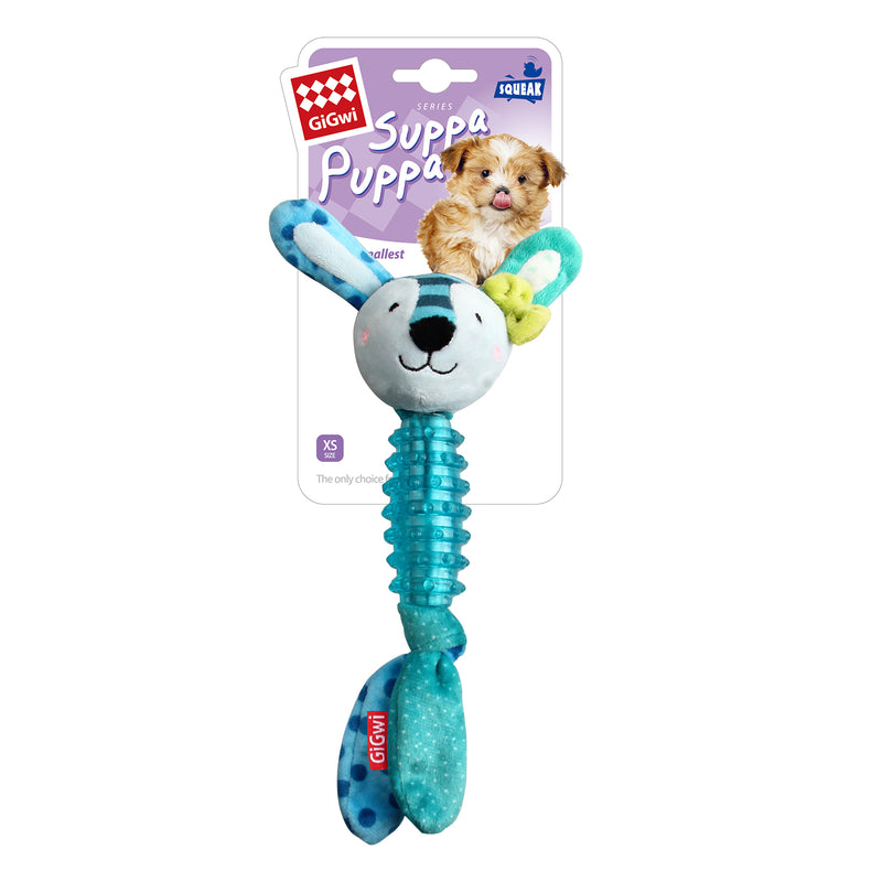 Juguete Suppa conejo azul para mascotas pequeñas