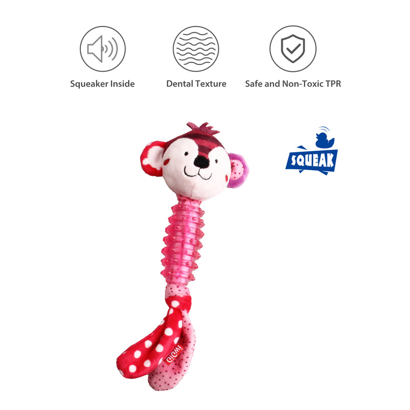 Juguete Suppa mono rosado mascotas pequeñas