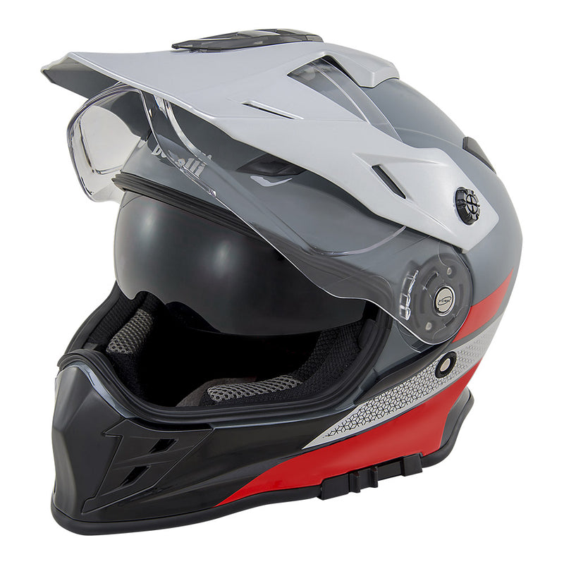 Casco PARA MOTO BX31 Benelli Rojo/Gris Talla XXL