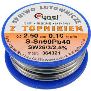 Estaño Sn60Pb40 (2.5 Mm, 100 G)