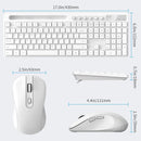 Teclado y mouse inalámbricos compatible con Windows, MacBook y Laptop color Blanco.