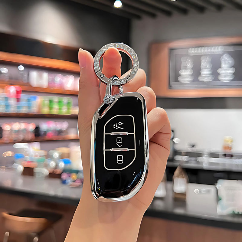 Funda protectora negra para llave de Forthing T5 EVO. Cover para control remoto de vehículo.