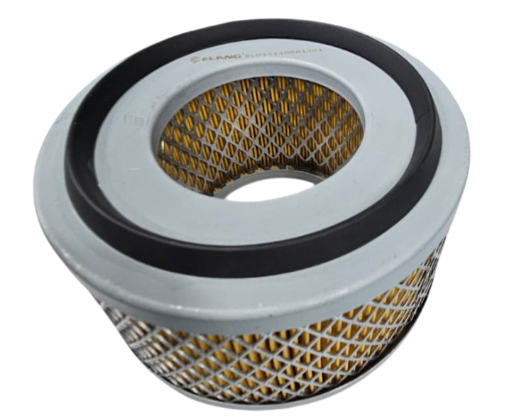 Filtro de aire para Compresor. Con material filtrante y diseño de malla protectora.