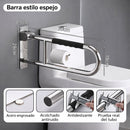 de Seguridad Apoyo discapacitados Abatible para Baño Portarrollos. Pasamanos Plegable de Acero Inoxidable 304 Antideslizante para Inodoro (70cm) para adultos mayores