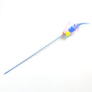 Juguete para Gato varita con plumas. Color Azul Tamaño 38cm.