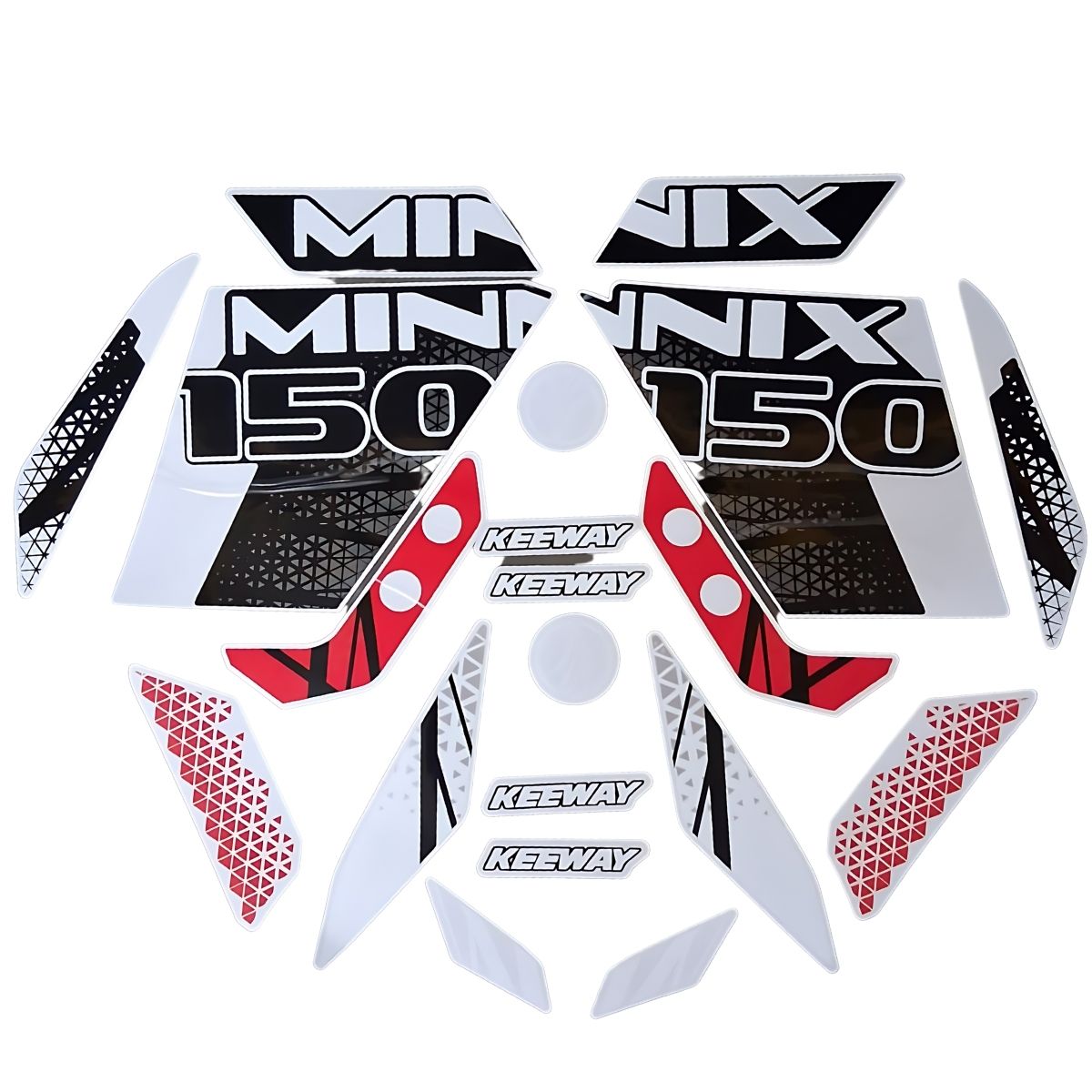Calcomanias Minnix 150 Keeway, modelo Rojo (MINNIX150)