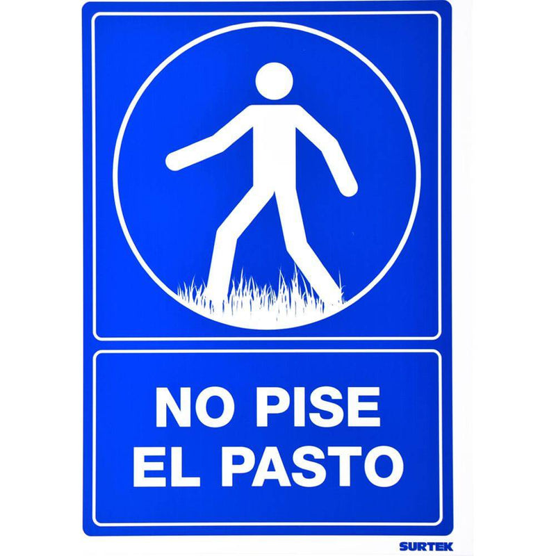 Letrero "No Pise El Pasto" Surtek