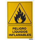 Letrero "Líquidos Inflamables" Surtek