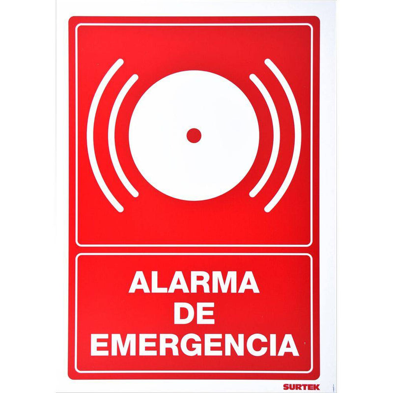 Letrero "Alarma De Emergencia" Surtek