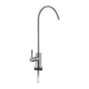 Llave para Filtro de Agua de Cocina. Acabado Satinado Cepillado. Grifo con Conexión Rápida 1/4" x 1/4" y Adaptador 1/4" x 1/2".