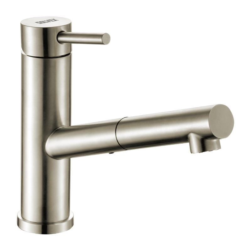 Llave de Lavamanos Individual. Grifo para Lavabo. Pluma de Agua Fría y Caliente con Manguera Extensible de 1.5 m.