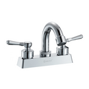 Llave Mezcladora 4" Para Lavamanos Con Cubierta Y Manerales De Palanca. Pluma grifo de Agua Fría Y Caliente.