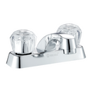 Llave Mezcladora 4" Para Lavamanos con Cubierta y Manerales Acrílicos. Pluma Grifo con Modo Frío y Caliente.