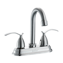 Llave Mezcladora 4" Para Lavamanos Con Cubierta y Manerales Estilo Elegante. Pluma Grifo de Acabado satinado.