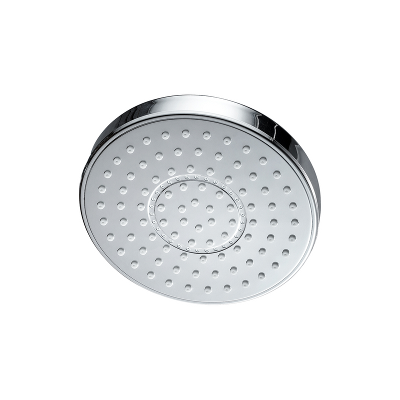 Regadera para Ducha Redonda 4" Cromada. Cabezal de Plástico ABS con Bola de Cobre.