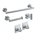 Accesorios para Baño. Set de 5 Piezas. Acero Inoxidable y Zinc. Acabado satinado cepillado.