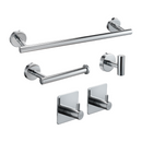Accesorios para Baño. Set de 5 Piezas. Acero Inoxidable y Zinc. Acabado cromado brillante.