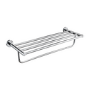 Toallero Repisa de Pared para Baño. Acero Inoxidable y Zinc con Acabado Cromado Brillante.