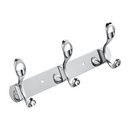 Perchero de Pared con 3 Ganchos dobles. Acero Inoxidable y Aluminio. Ideal para toallas o ropa.