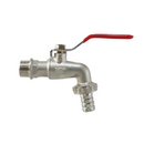 Llave de jardín 1/2" con coupling para manguera sin rosca de salida, con palanca de medio giro.