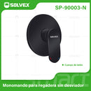 Llave De Palanca Maneral Para Ducha. Mezcladora Monomando para Empotrar En Regadera. Color negro.