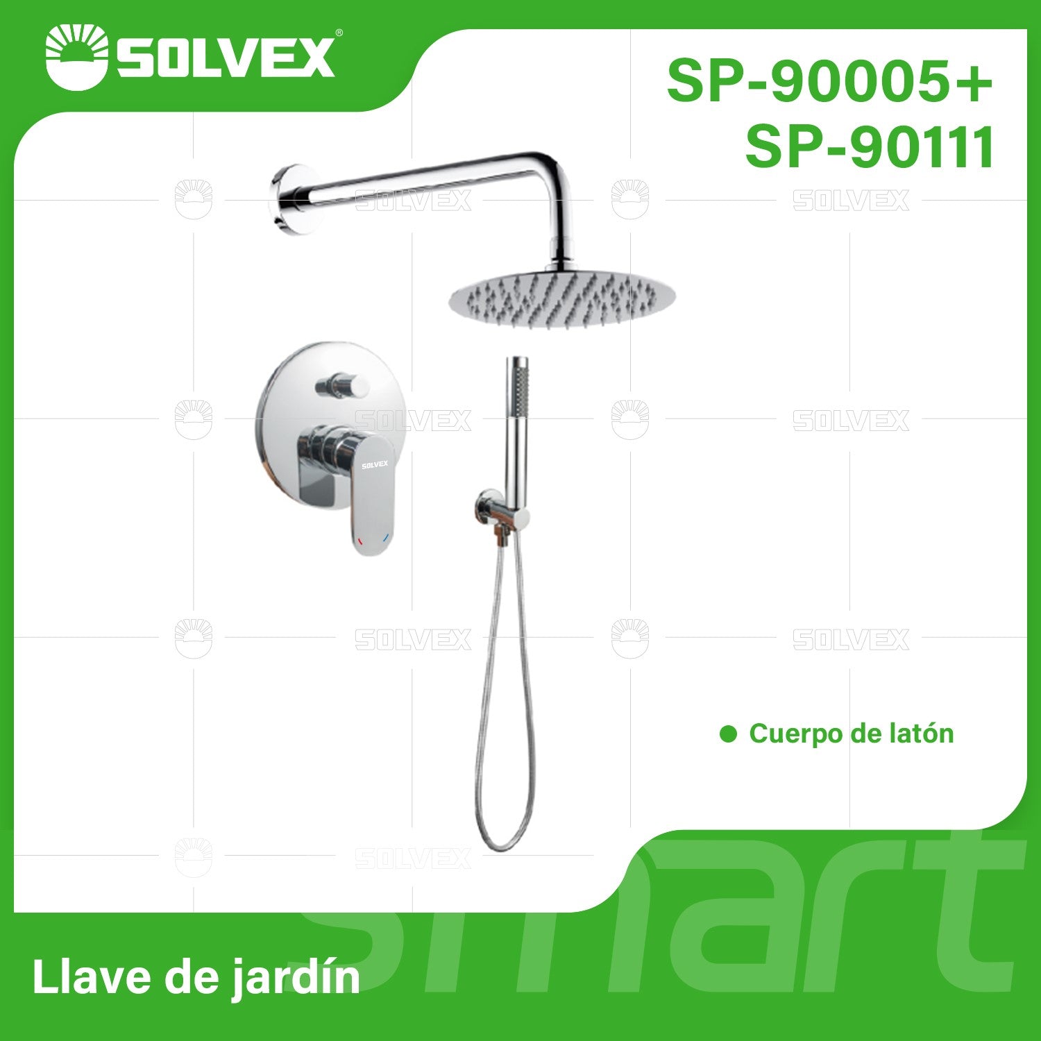 Ducha Para Empotrar. Juego De Mezcladora Monomando Con Desviador, Regadera Redonda De 8” Y Ducha Teléfono. Color Cromado.