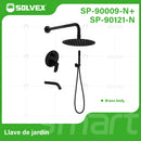 Ducha Para Empotrar. Juego De Mezcladora Monomando Con Desviador Para Bañera. Regadera Redonda De 8”, Ducha Teléfono Y Surtidor Inferior.