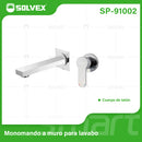 Llave de lavamanos individual. Pluma Grifo Monomando Empotrable Para lavabo. Diseño Minimalista Cromado de Alta Calidad.