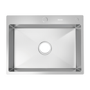 fregador de Cocina Empotrable 60x46x22cm. Acero Inoxidable con Superficie Cepillada.