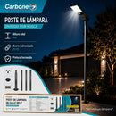 Poste Para Lámpara Solar De Calle Tipo Split De 4 Metros En Acero Galvanizado Q195 Con Rosca Para Alumbrado Exterior (No Incluye Lámpara)