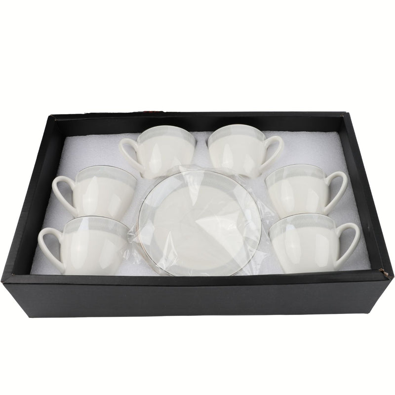 Tazas de Cerámica Elegante para café o té. Diseño Moderno. Set de 12 piezas.