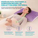 Cojín Almohada Cervical de Memory Foam Triturado con Gel TPE Fresco baja de 2 a 3 °C y Transpirable (37x 63cm).