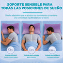 Cojín Almohada Cervical de Memory Foam Triturado con Gel TPE Fresco baja de 2 a 3 °C y Transpirable (37x 63cm).