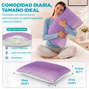 Cojín Almohada Cervical de Memory Foam Triturado con Gel TPE Fresco baja de 2 a 3 °C y Transpirable (37x 63cm).