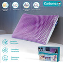 Cojín Almohada Cervical de Memory Foam Triturado con Gel TPE Fresco baja de 2 a 3 °C y Transpirable (37x 63cm).